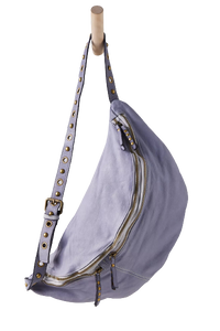 Large Leather Bella Sling Bag in Lilac