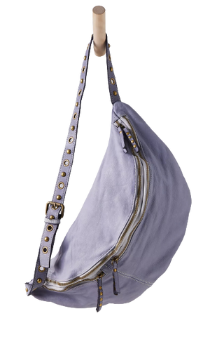 Large Leather Bella Sling Bag in Lilac