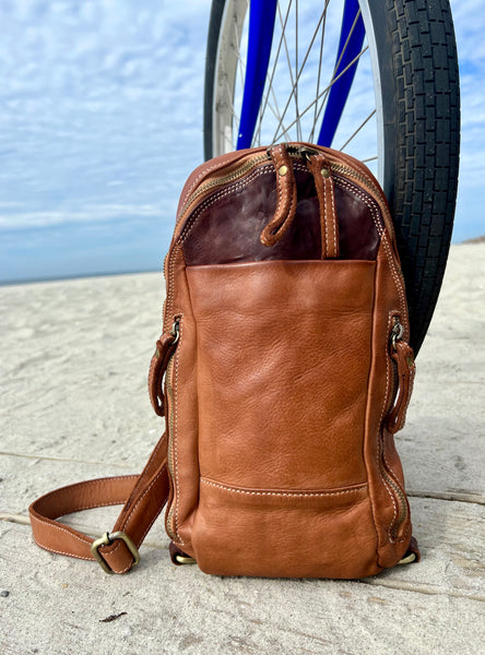 Alex Leather Sling in Cognac