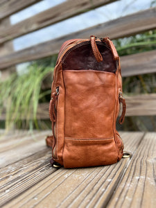 Alex Leather Sling in Cognac