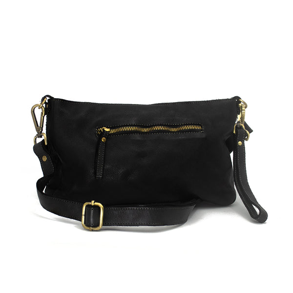 Laura Woven Crossbody in Black