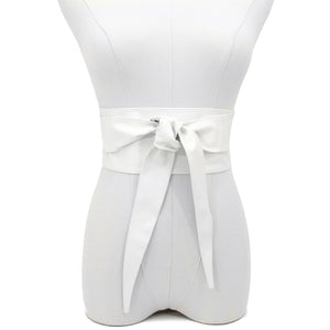 Obi Wrap Belt in White