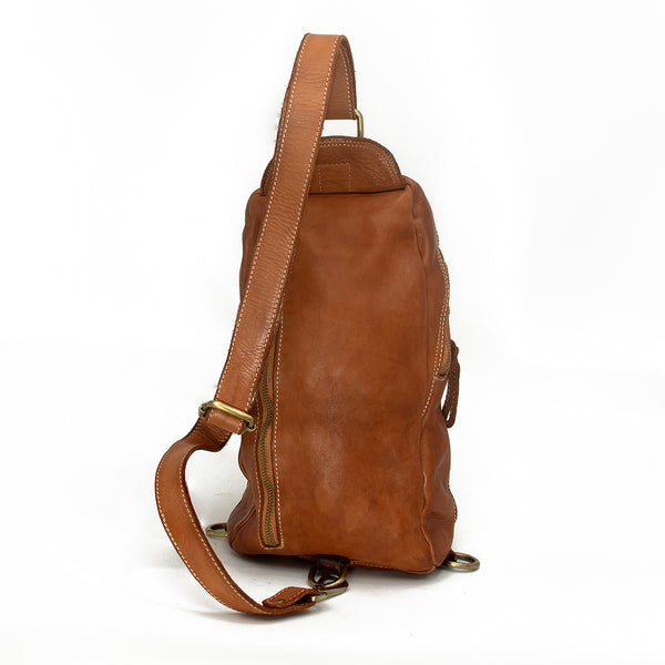 Alex Leather Sling in Cognac