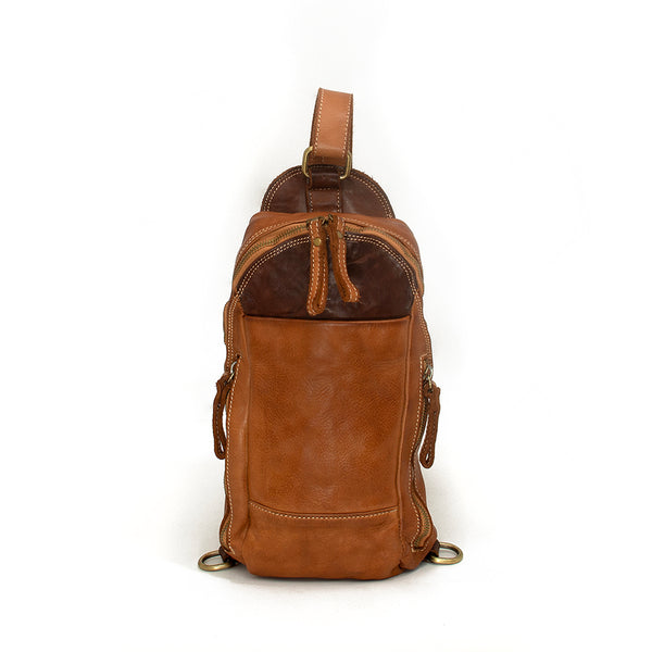 Alex Leather Sling in Cognac