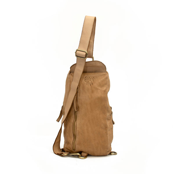 Alex Leather Sling in Taupe