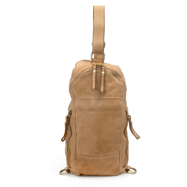 Alex Leather Sling in Taupe