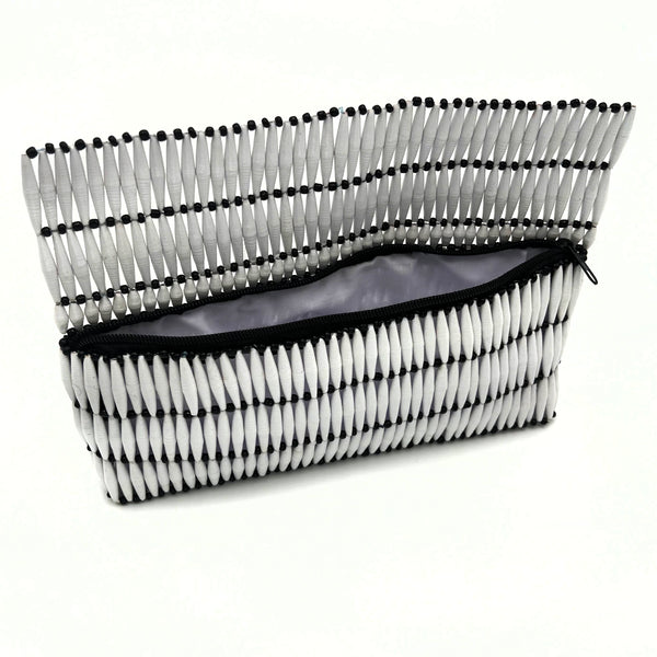 White Fold Over Clutch