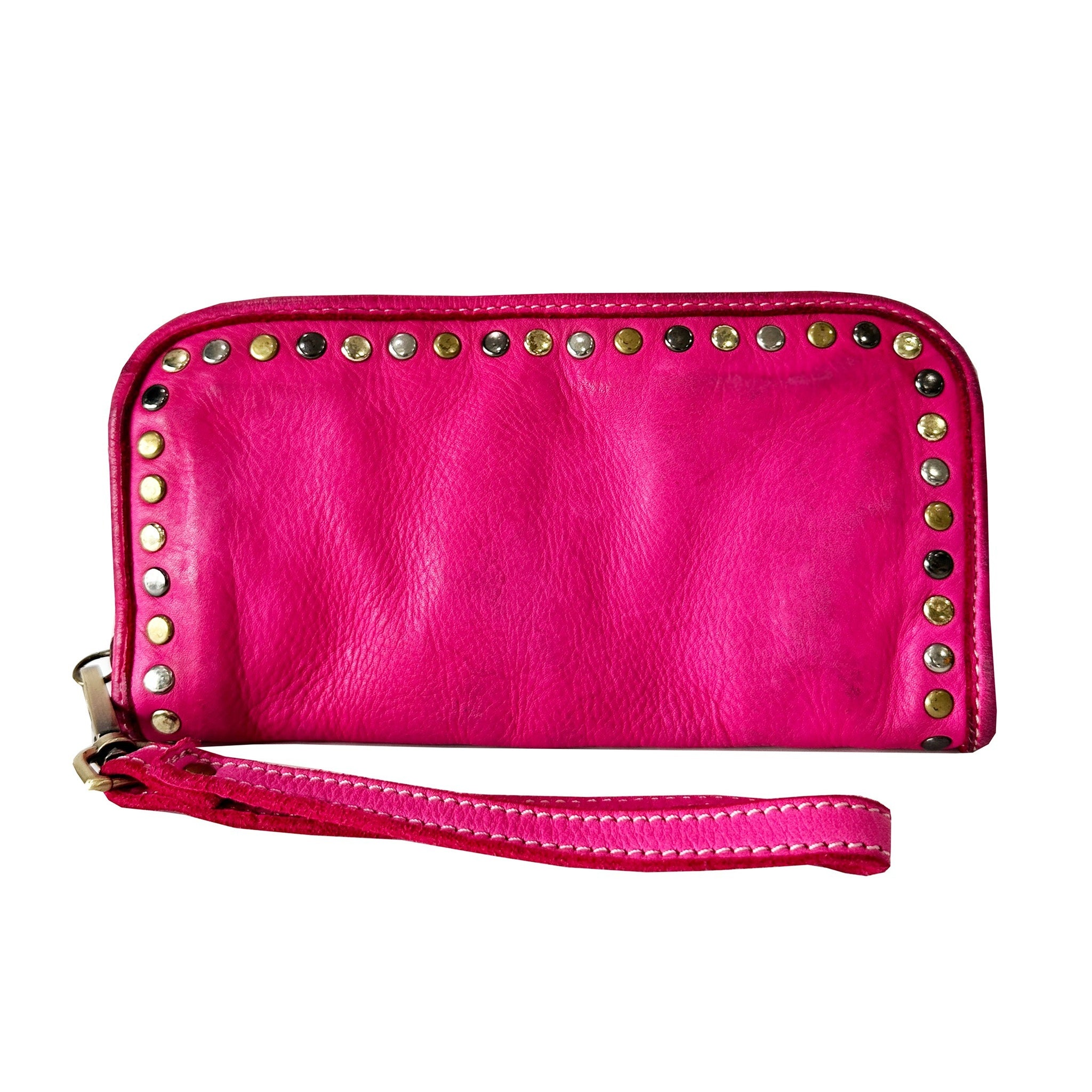 Sofia Zip Around Wallet in Fuchsia