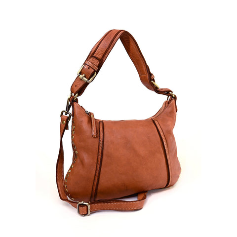 Annalisa Leather Crossbody bag in Cognac