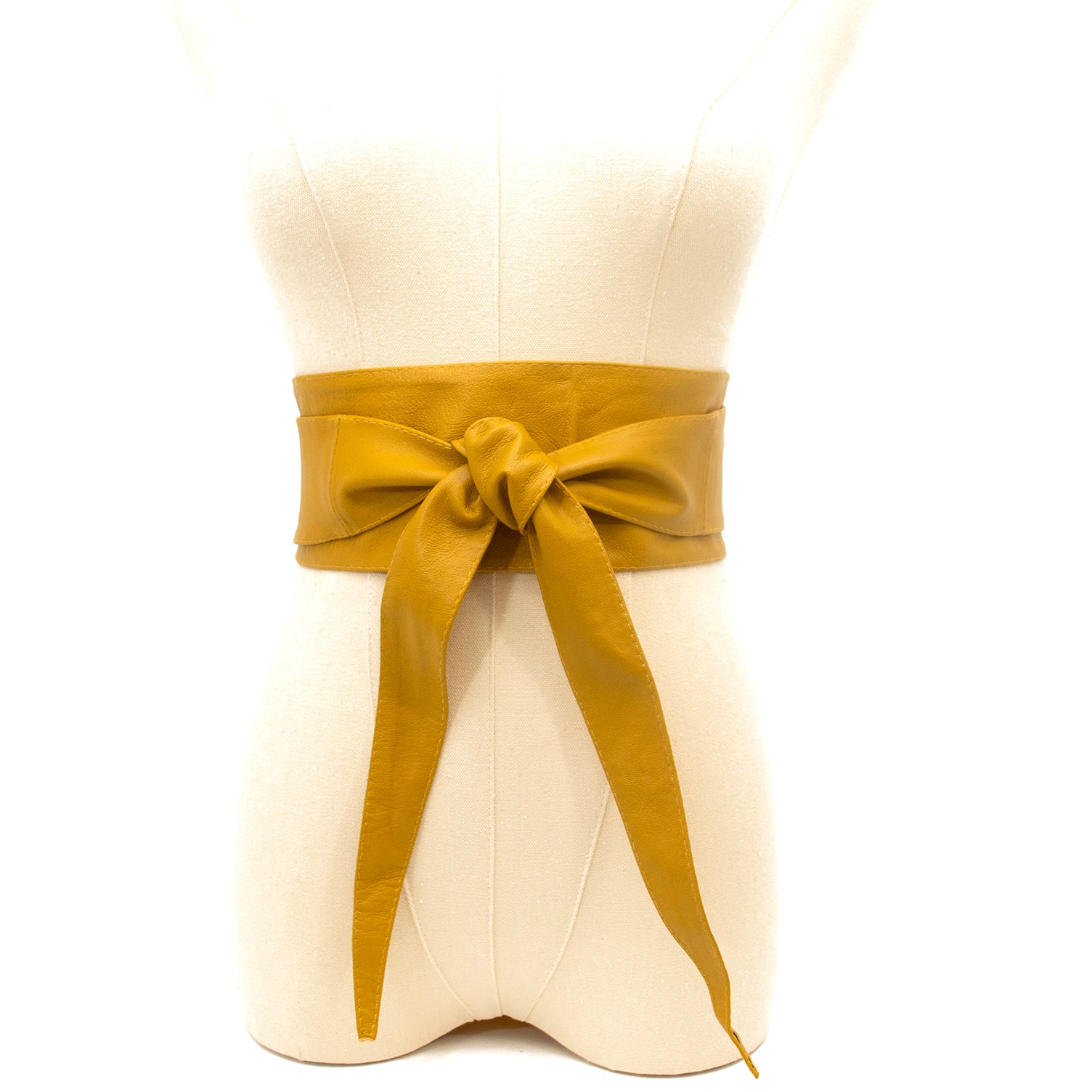 Obi Wrap Belt in Mustard Yellow