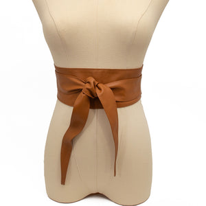 Obi Wrap Belt in Tan