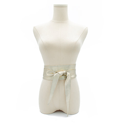 Obi Wrap Belt in Champagne