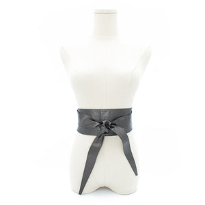 Obi Wrap Belt in Gunmetal