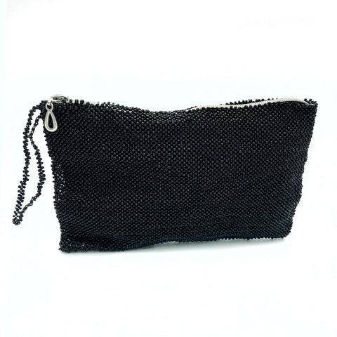 Seed Bead Pouch in Black