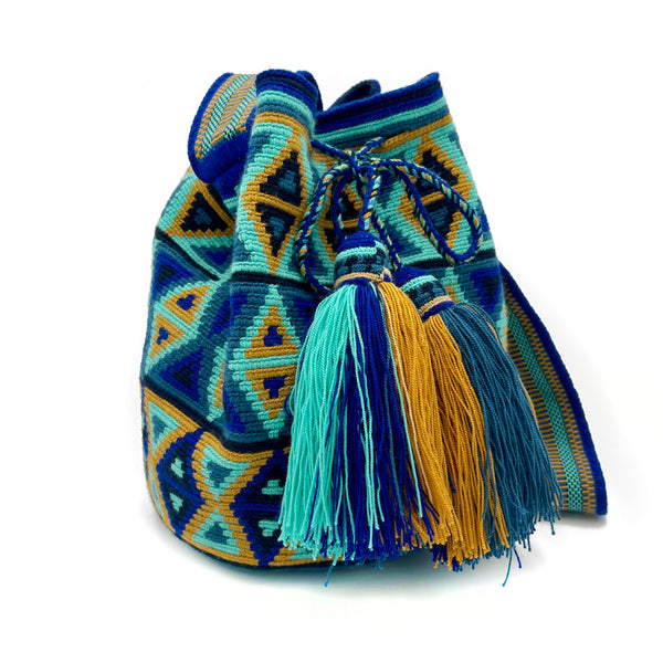 Wayuu Mochila Bag, Blue