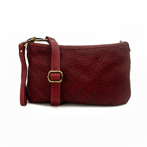 Laura Woven Crossbody in Brick in