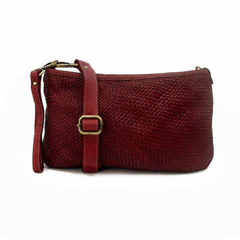 Laura Woven Crossbody in Brick in