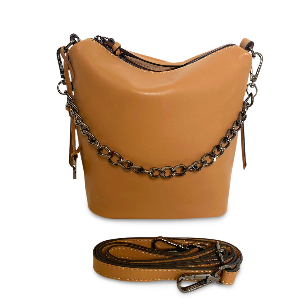 Products Boss Babe Bucket Crossbody in Tan