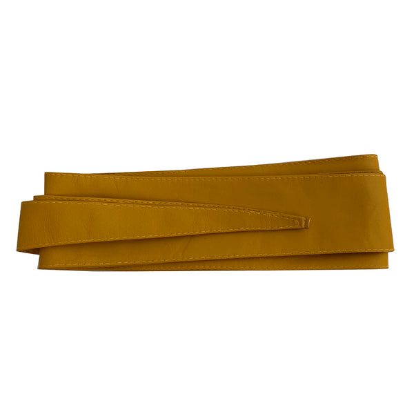 Obi Wrap Belt in Mustard Yellow