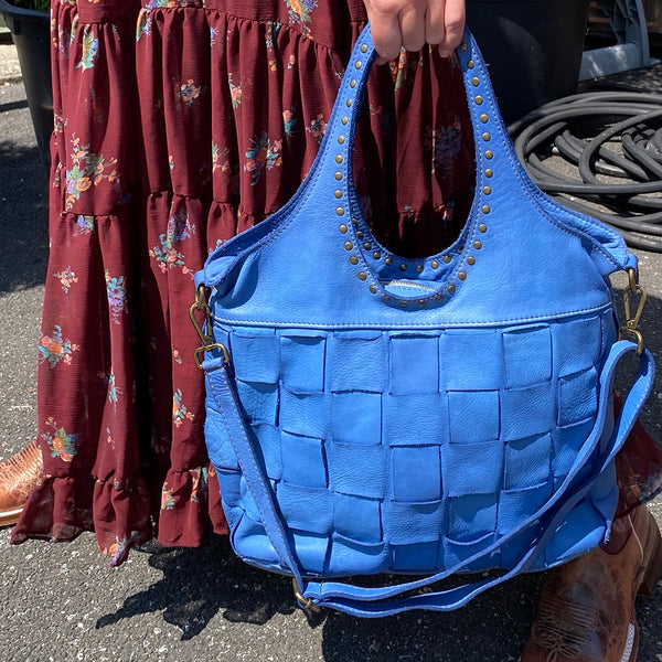 Norma Woven Tote in Black