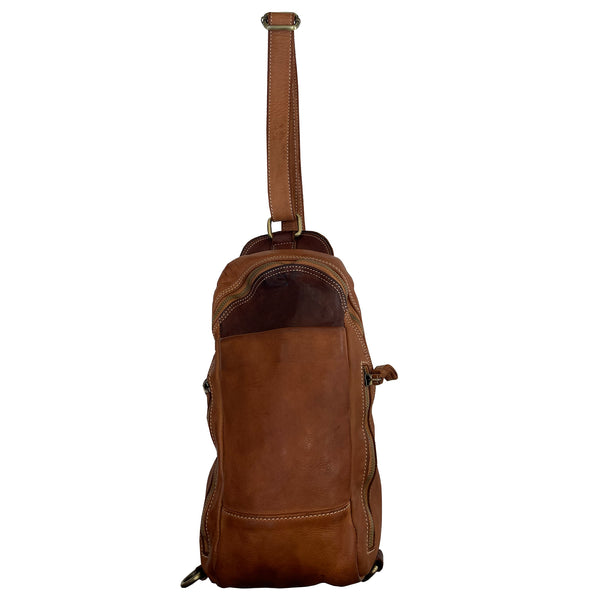 Alex Leather Sling Bag in Cognac 