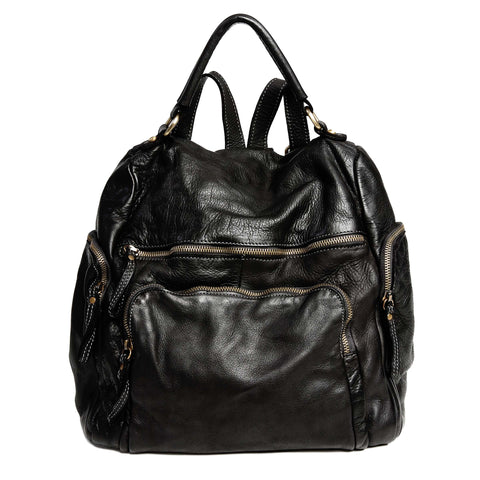 Momma Mia in Backpack in Black