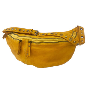 Shop Leather Fanny Pack in Mustard