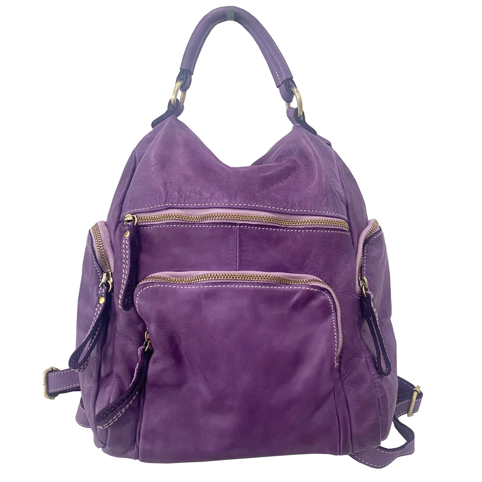 Mia Backpack in Purple – Bolsa Nova Handbags