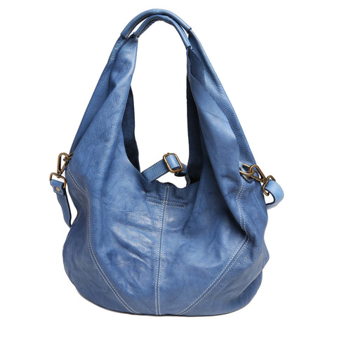 Jen Unlined Tote in Denim Blue