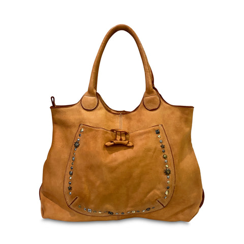 Gem Tote in Cognac