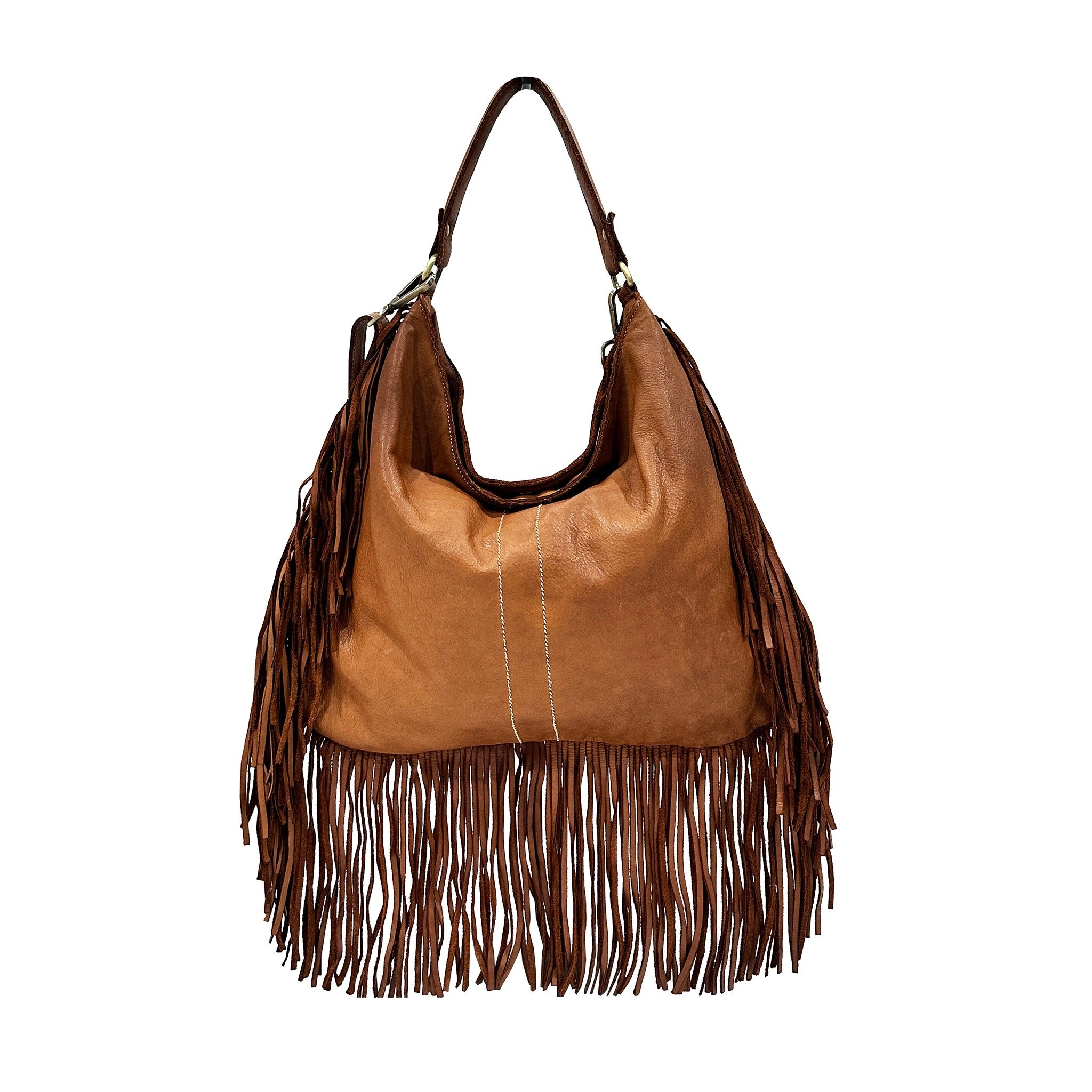 Fringe Hobo in Cognac