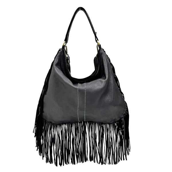 Fringe Hobo in Black