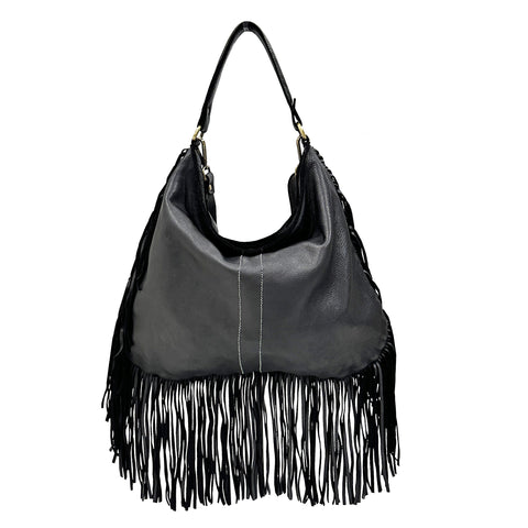 Fringe Hobo in Black
