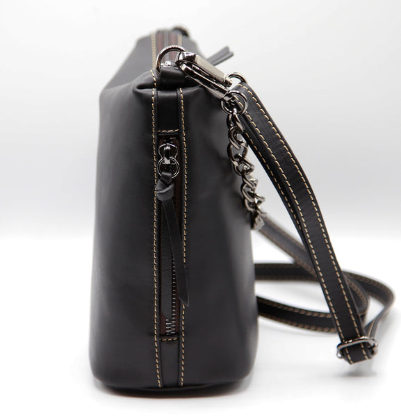 Side View of Products Boss Babe Bucket Crossbody in Black