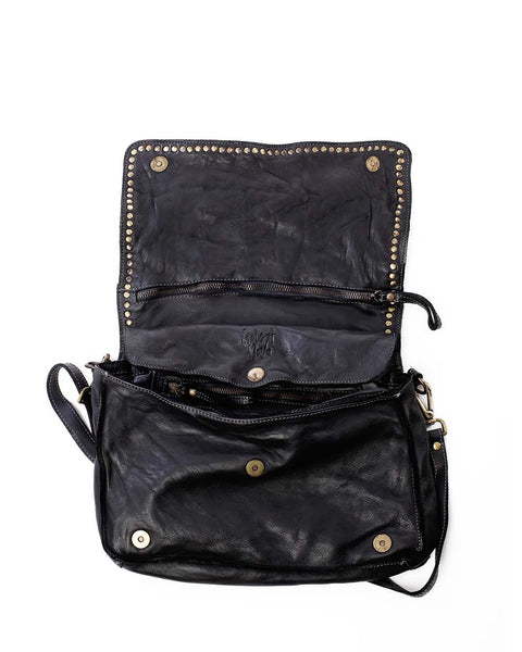 Open View  of Camilla Messenger Bag in Black 