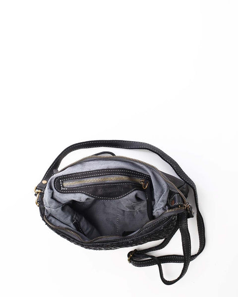 Laura Woven Crossbody in Taupe