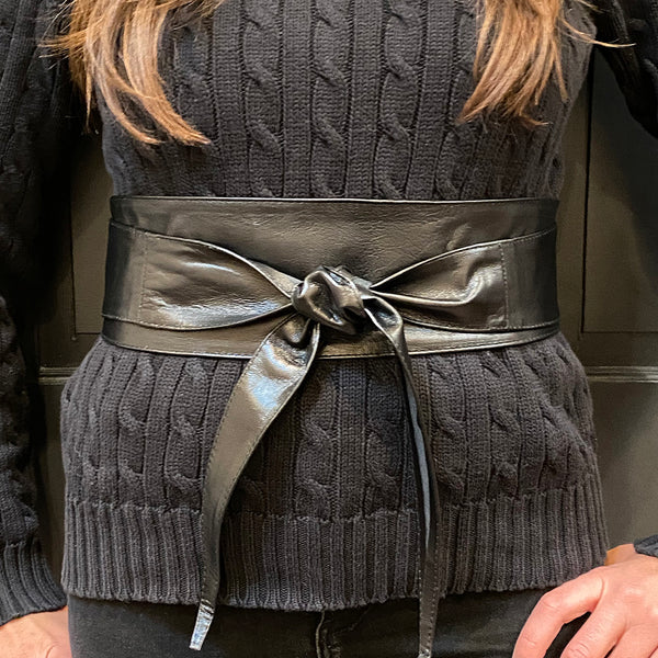 Obi Wrap Belt in Mustard Yellow